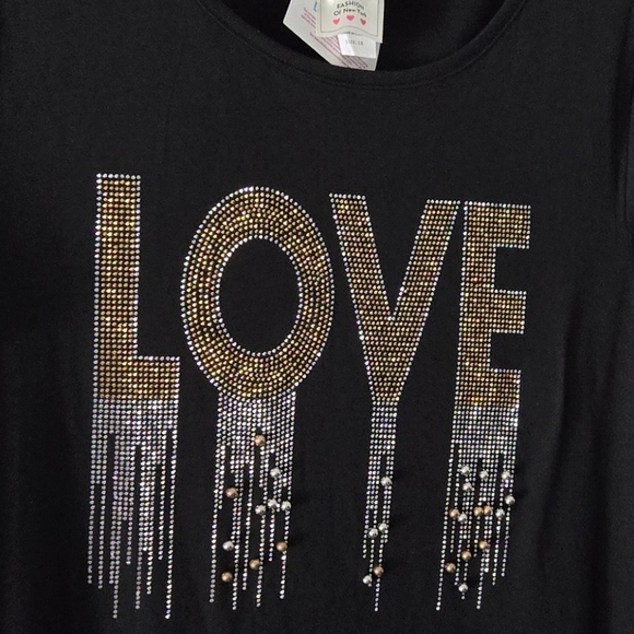 LOVE PLUS Size 3x Sparkly Bead top - NEW - Picture 12 of 12